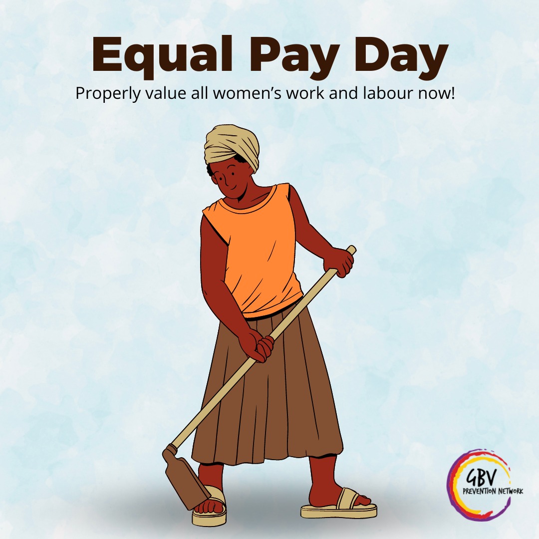 GBVnet's tweet photo. We herald #EqualPayDay and call for the labour and work of women everywhere to be valued and respected. Regardless of where they work, and who it is for, women need equal and fair remuneration for their labour. https://t.co/rUtJxkpj23