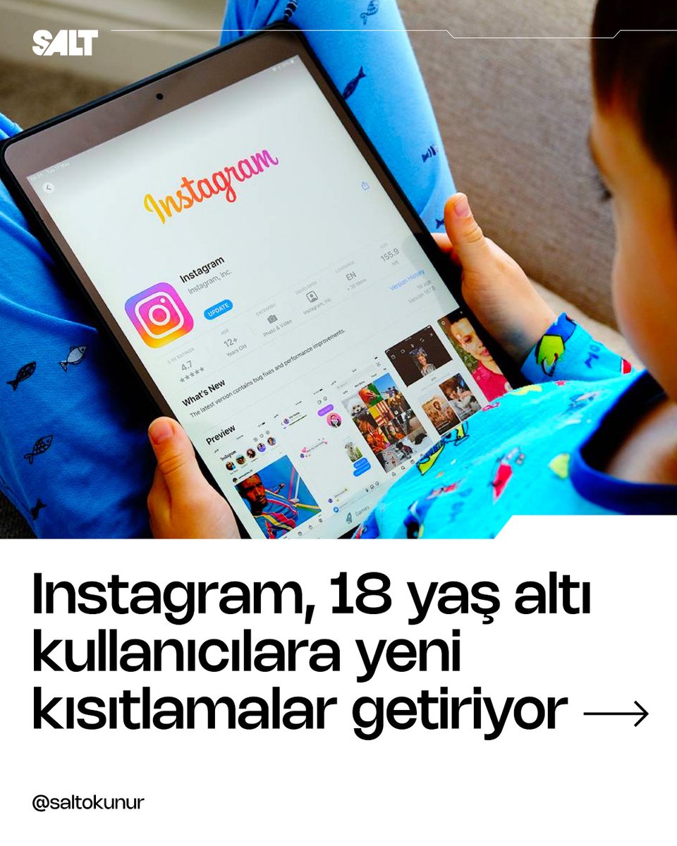 saltokunurgzt's tweet image. Dünyada ve Türkiye&apos;de sosyal medyanın 18 yaş altı kullanıcılar üzerindeki etkileri uzun süredir tartışma konusu📱
Durumun farkında olan Meta, Instagram&apos;ın 18 yaş altı kullanıcıları için yeni kısıtlamalar getirmeye hazırlanıyor👪

#instagram #kısıtlama #18yaş #saltokunur