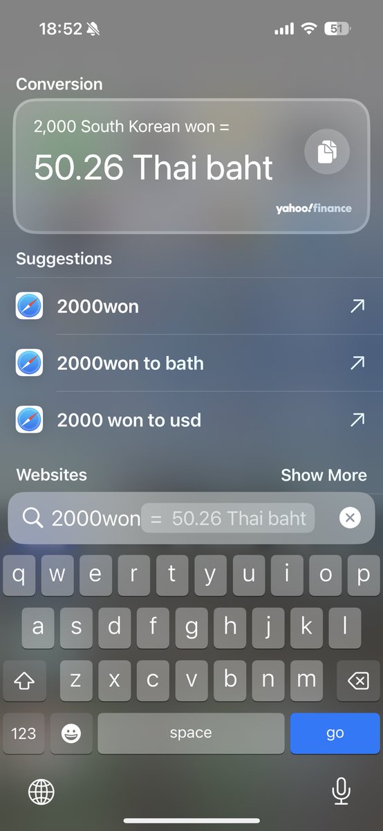 BambooGi210's tweet image. พ้มที่แปลงค่าเงินในไอโฟนด้วยวิธีนี้มาตลอด…