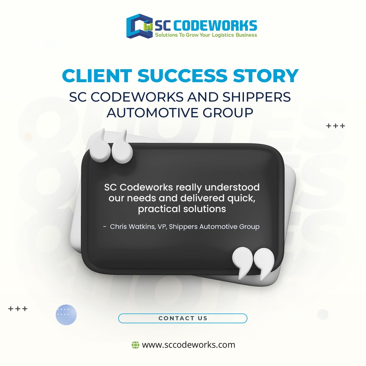 SCCodeworks's tweet image. Proud to share how we helped Shippers Automotive Group improve their kitting process. Faster assembly, more space, and real-time tracking – Simple changes, big impact!
Check out their story: sccodeworks.com/how-sc-codewor…
#ClientSuccess #Kitting #SupplyChain #SCCodeworks