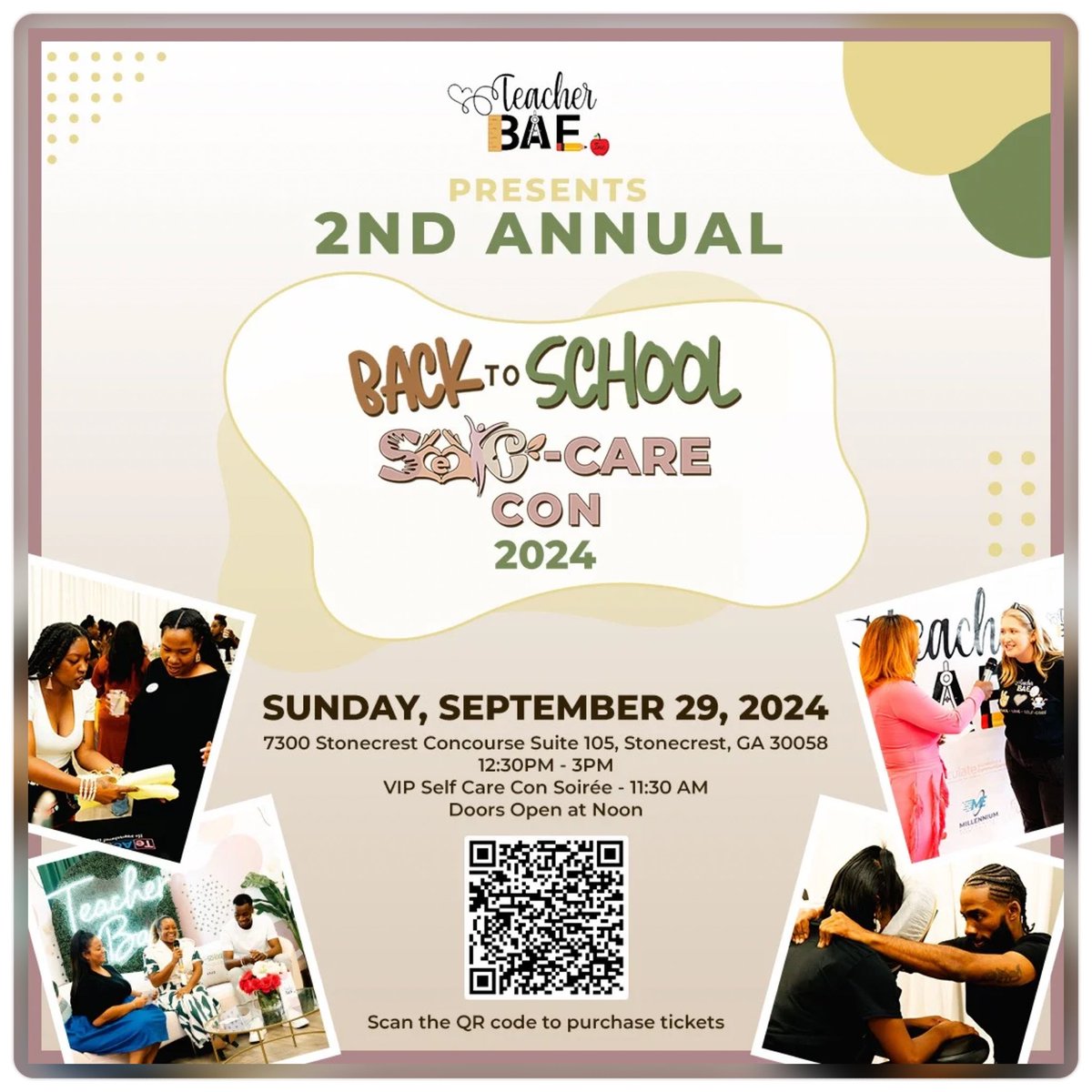 TeacherBAEInc's tweet photo. We are only 11 days away from our Annual B2SSCC, and we couldn’t be more excited to assist #teachers #educators in discovering innovative #selfcare strategies to prevent the #stress that can lead to #burnout.  Check us out on @FOX5Atlanta https://t.co/EtAgIUfJGs