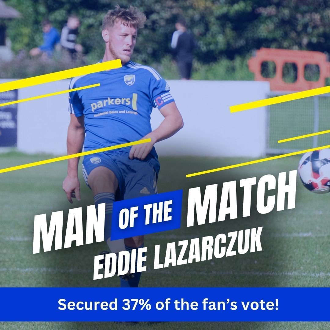 👑  MAN OF THE MATCH | Congratulations to Vice Captain, <a href="/EddieLazza/">Eddie Lazarczuk</a> who has been crowned Man of the Match following Saturday's 1-0 win at home to Hilltop having secured 37% of the fan's vote!

To take part just head to our Twitter/X account following a #City1sts game and pick