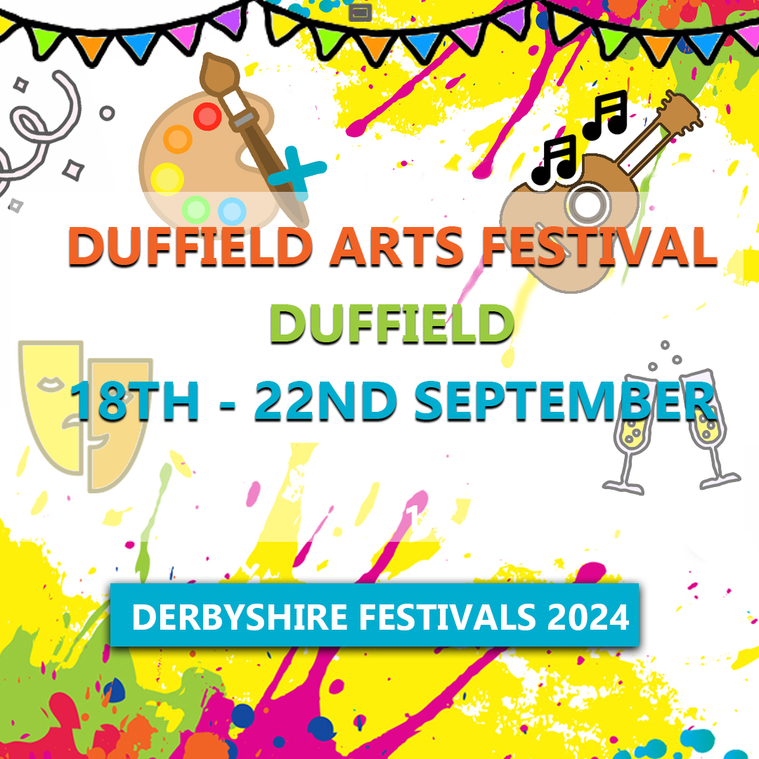 🚨 Duffield Arts Festival kicks off today! 🚨

<a href="/DuffieldArts/">Duffield Arts Festival</a> is an annual not-for-profit festival held in the Derbyshire village of Duffield, just north of the City of Derby. The festival offers a broad programme of performances, workshops &amp; much more!

ℹ️artsderbyshire.org.uk/what-we-do/fes…