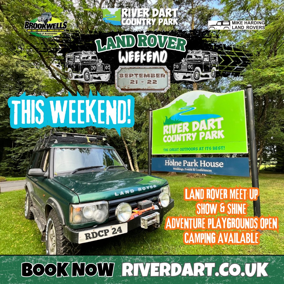 Join us this weekend for our #LandRover event. Not to be missed! riverdart.co.uk for details.  #weekend #event #riverdartcountrypark #dartmoor #devon