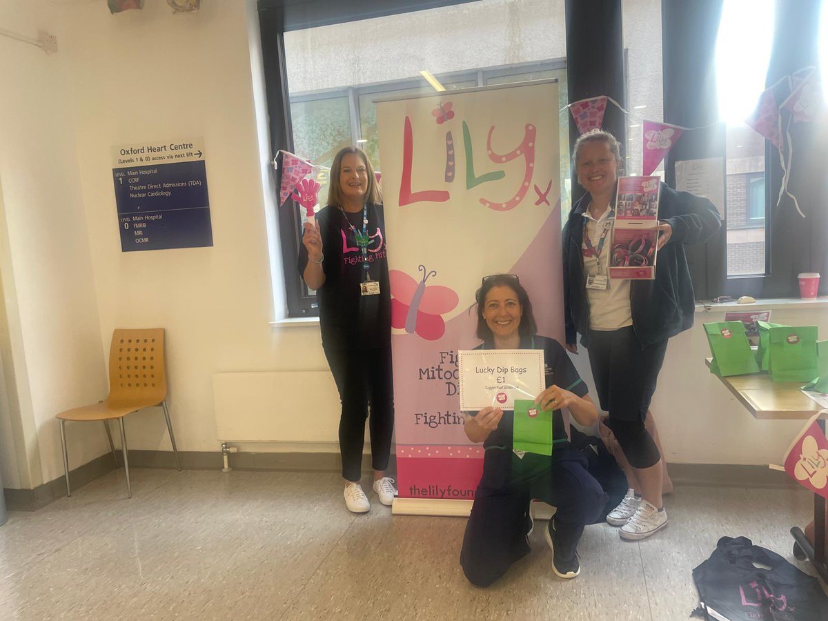 Come and talk to these lovely ladies about mitochondrial disease! 💚
<a href="/4Lilyfoundation/">The Lily Foundation</a> 
<a href="/OUHospitals/">OUH</a>