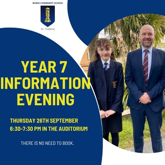 We look forward to welcoming the parents/carers of our new Year 7s next week.