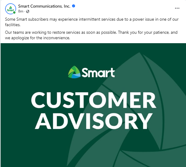 dzbb's tweet photo. 𝐊𝐮𝐦𝐮𝐬𝐭𝐚 𝐬𝐢𝐠𝐧𝐚𝐥 𝐧𝐢𝐲𝐨 𝐧𝐠𝐚𝐲𝐨𝐧𝐠 𝐠𝐚𝐛𝐢, 𝐤𝐚𝐩𝐮𝐬𝐨?

Nakararanas ng problema sa signal ang mga Smart SIM card user ngayong gabi. https://t.co/9A4Up8Z318