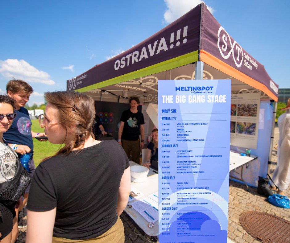 CERN may be 70 years old, but it’s not too old for a music festival 🥳 #CERN70

Today’s #PhotoOfTheWeek brings you to four European music festivals CERN was present at during this summer: WOMAD, Colours of Ostrava, Smukfest and Rototom.

Between the World of Physics, the Big Bang