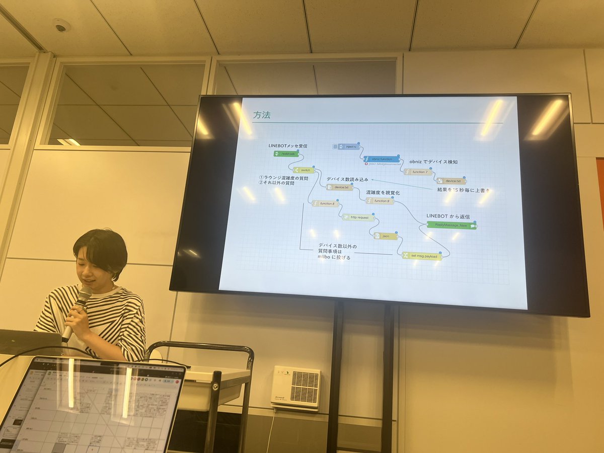 nurselog_'s tweet image. ラウンジで気まずい！
デバイスの数で混雑度を見える化！他の便利な機能もたくさん！
 #nodered
 #Bluetooth