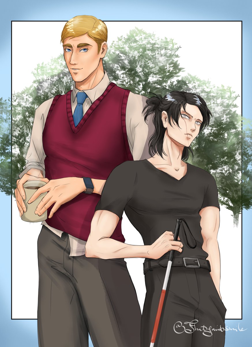 My art for
<a href="/leviseyeliner/">Alexis ♡ LEVI DAY 🎉🎂🎈🎊🎁</a>`s amazing fic for #Erurimatchmaking2024 🫶 (that did NOT have spelling mistake in its title, so this is definitely not a reupload 🤭)
Check it out here:  
archiveofourown.org/works/59005150…

<a href="/eruri_connect/">ERURI Matchmaking | 🔞 | fandom event | adult-only</a>