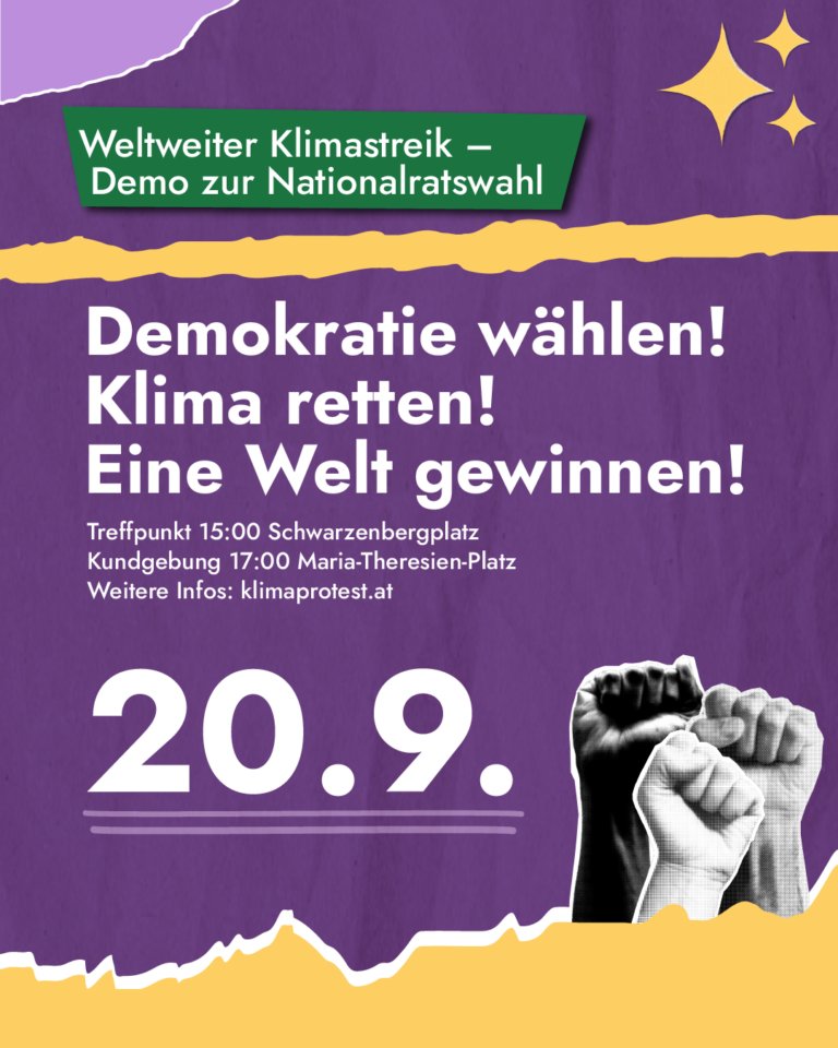 PFF_Austria's tweet photo. 2 Tage noch, dann ist es soweit!
Wir gehen auf die Straße, um noch vor den Wahlen mehr Bewusstsein zu schaffen, worum es geht: um den Erhalt unserer Demokratie &amp; Grundrechte, um effektiven Klima- &amp; Umweltschutz. #EineWeltZuGewinnen
#DemokratieWählen #KlimaRetten #EineWeltGewinnen https://t.co/GjNbyRAvb5