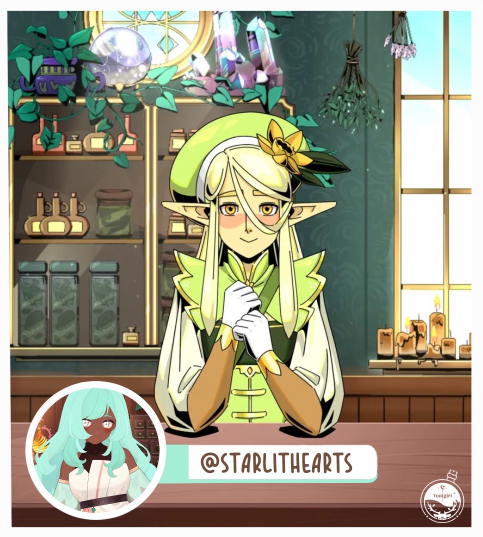 „There are various types of nuts. Walnuts, peanuts, hazel nuts… I‘m allergic to nuts.“ 🧝‍♀️

<a href="/starlithearts/">❀ STARLIE ❀ - COSMIC ENVTUBER ☆♡</a> as Fable
#voiceofthetavern