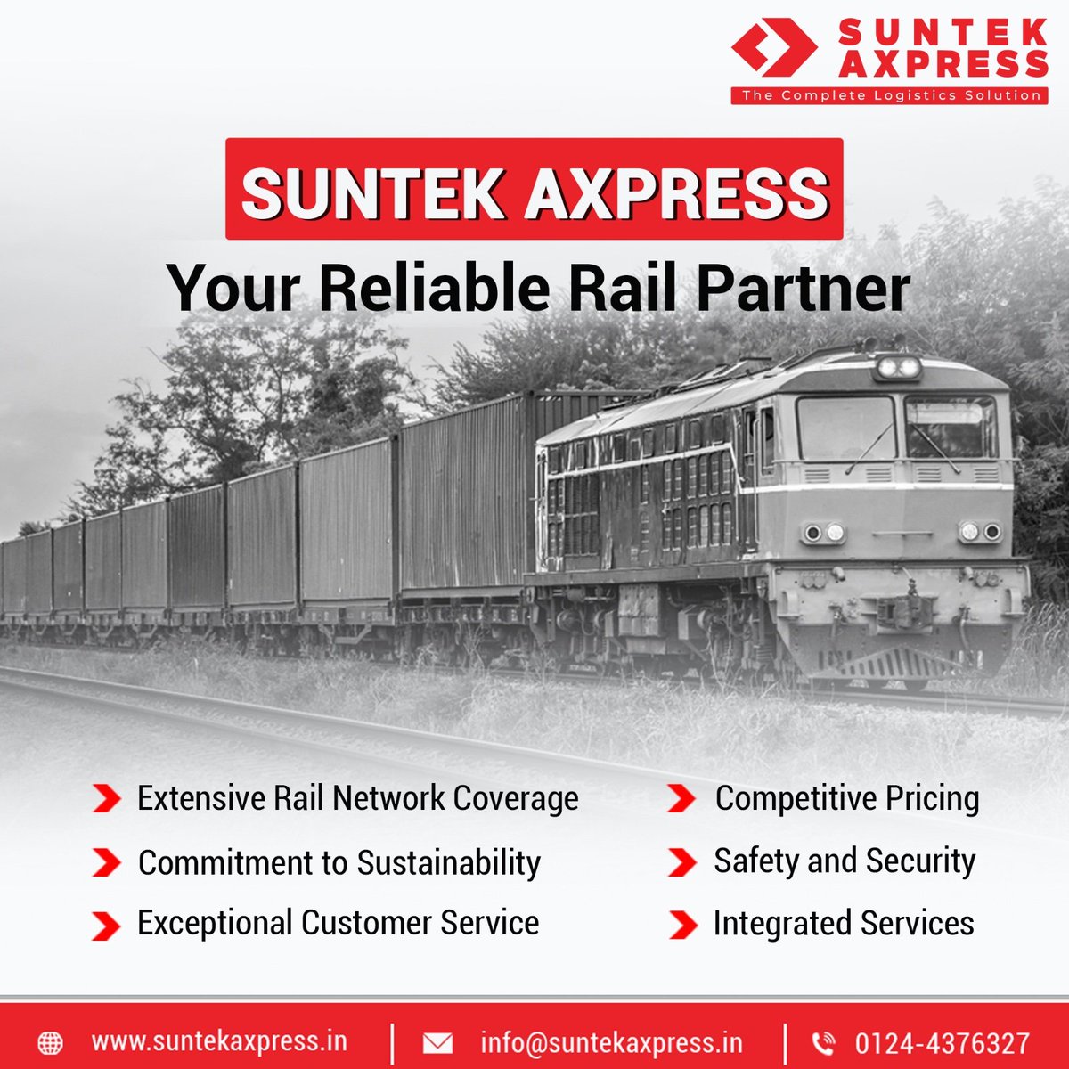 Suntek_Axpress's tweet image. Ready to ship your cargo by rail? Choose Suntek Axpress for a seamless and efficient experience. 

#suntekaxpress #railfrieght #indianlogistics #logisticsindustry
