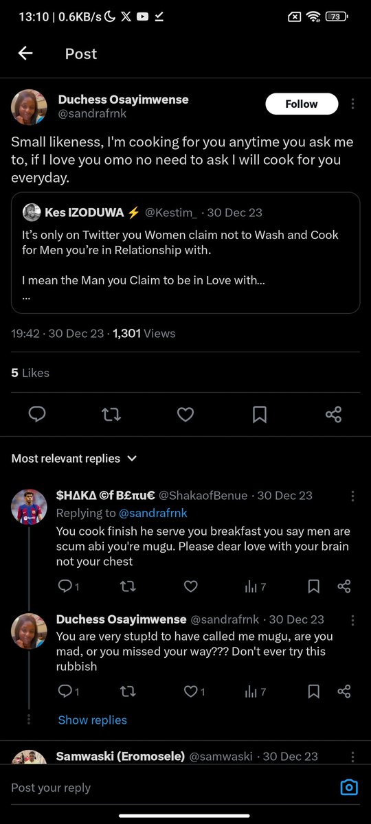 PharmUcheey's tweet photo. I'm sure when you searched cook in her TL, YOU SAW ALL THIS
YET you set her up for dragging and keep kikiing in the comments
What is wrong with you people, even the one you posted, you cut out the beginning that would let people know it was sarcasm and went straight to insults. This generation tueh!