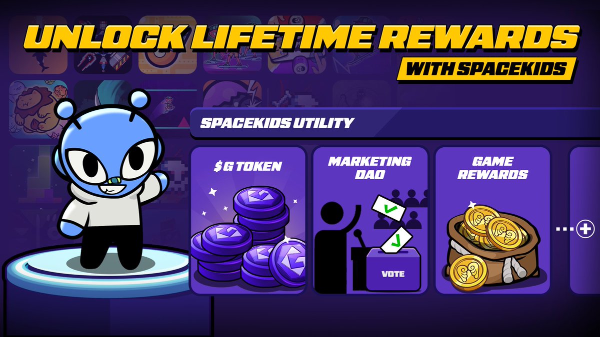 Why Hold a SpaceKids NFT?

💰 5555 only, with $G allocation
🗃️ Vote in Marketing DAO with $1M in treasury
🐣 $500 in-game benefits per game, starting with EggDrop

Power to the Holders, literally.

Drop “👽” in the comments and secure your WL below!