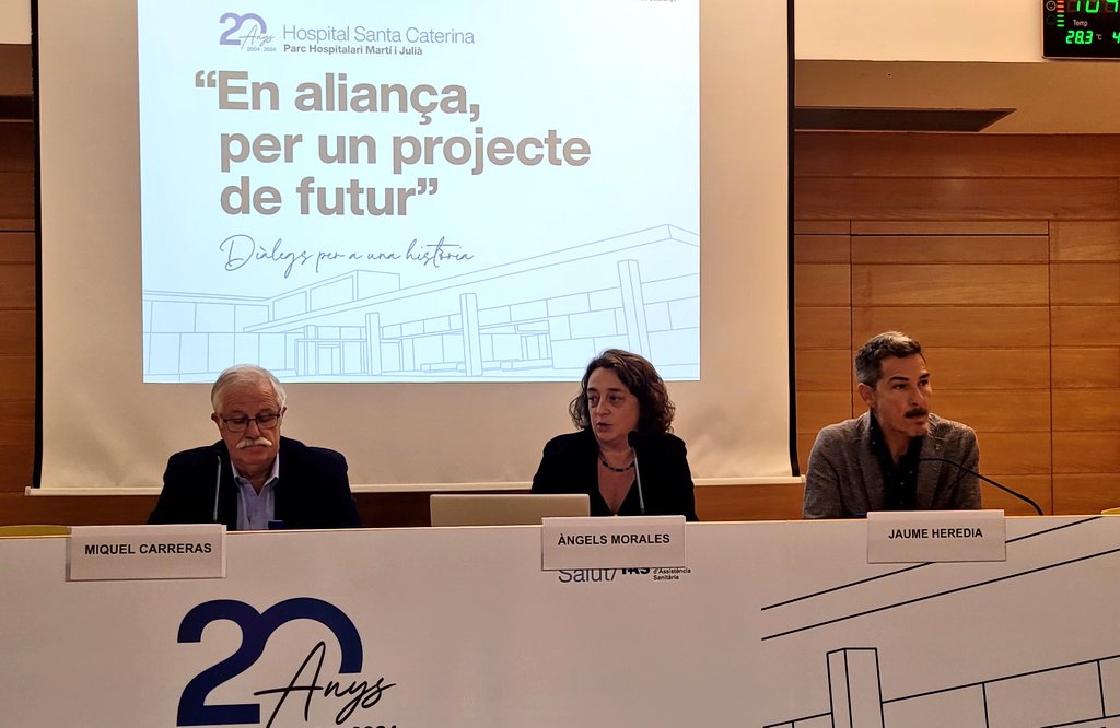 Hospital Trueta (@htrueta) on Twitter photo Felicitem els companys de l'<a href="/iasgirona/">Institut d’Assistència Sanitària</a> que avui celebren els 20 anys de l'Hospital Sta Caterina al Parc Martí i Julià. Ara, els acompanyem cap a un futur junts al #CampusSalut.
En parlen els gerents de Regió <a href="/JaumeHeredia/">Jaume Heredia</a> i <a href="/CarrerasMiquel/">M. Carreras 🎗</a> i la gerent de l'aliança, Àngels Morales Felicitem els companys de l'<a href="/iasgirona/">Institut d’Assistència Sanitària</a> que avui celebren els 20 anys de l'Hospital Sta Caterina al Parc Martí i Julià. Ara, els acompanyem cap a un futur junts al #CampusSalut.
En parlen els gerents de Regió <a href="/JaumeHeredia/">Jaume Heredia</a> i <a href="/CarrerasMiquel/">M. Carreras 🎗</a> i la gerent de l'aliança, Àngels Morales