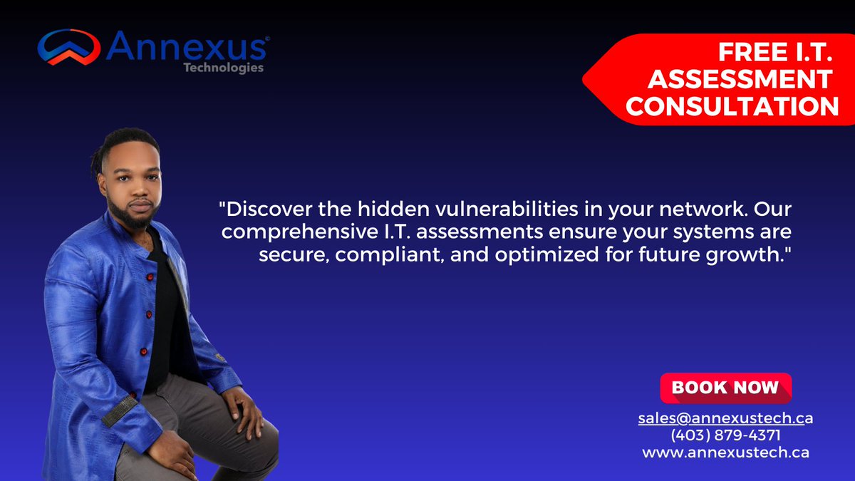 annexustech's tweet photo. Did you know that 60% of businesses experience data breaches due to unpatched vulnerabilities? Stay ahead of threats with a FREE I.T. assessment. We’ll help you secure your network and ensure future growth. Don't leave your business at risk: https://t.co/D3VfQnIXbI  

#CyberSecurity #TechAssessment"