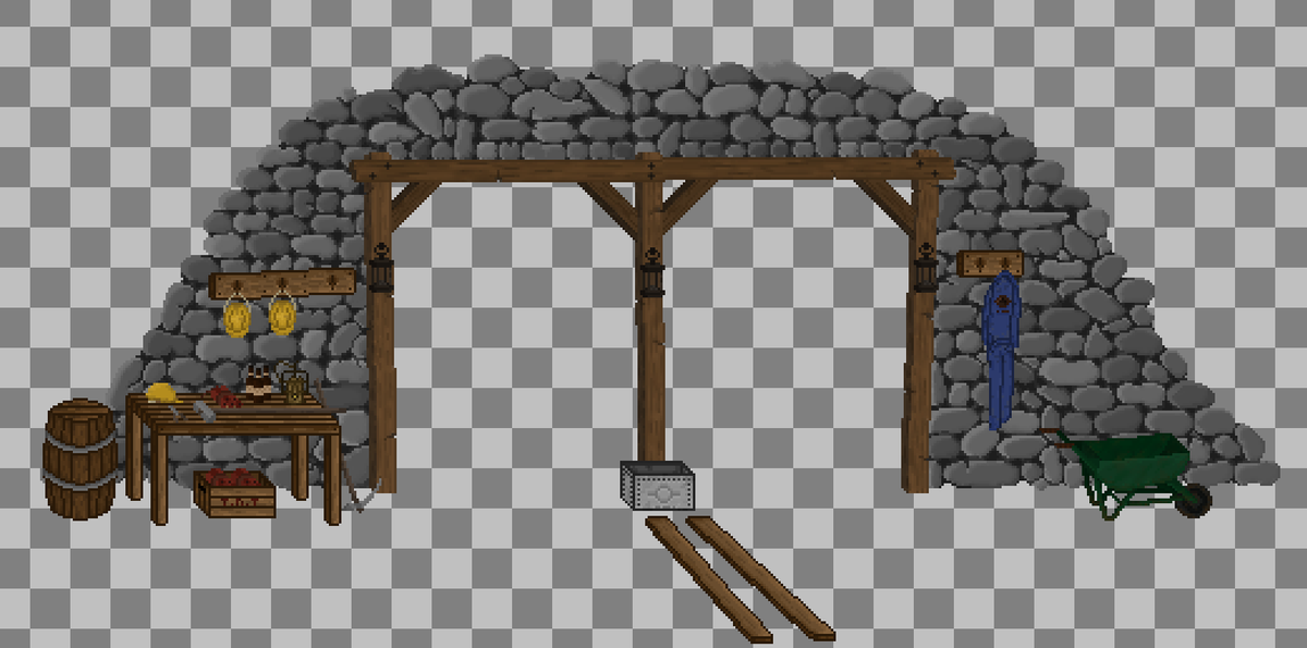 Belli bir süredir <a href="/OutGateStudios/">OutGate Studios</a>'un yaptığı Blunted In The Malen oyunu için mekan tasarımları yapmaktayım efenim.
Oldukça hoş gözüken indie bir bulmaca oyunu yapıyorlar.
Detaylı bakış ve oyuna destek için göz atabilirsiniz:
store.steampowered.com/app/2853250/Bl…