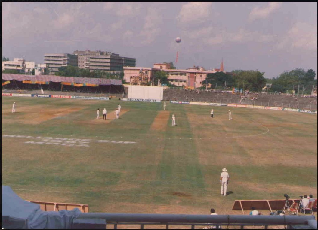 PABadami's tweet photo. #CricketArchive : #CWC1987 aka #RelianceWorldCup

Images from the #AUSvNZ game played at the Nehru Stadium in Indore (Oct 19, 1987)

📷MPCA https://t.co/SZjWoSKwoB