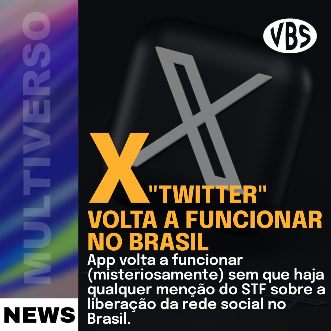 vibancos's tweet photo. É pessoal.. Ao que parece o X (#Twitter) está de volta, para o TERROR dos fãs da censura. https://t.co/FWTWHq8mtk