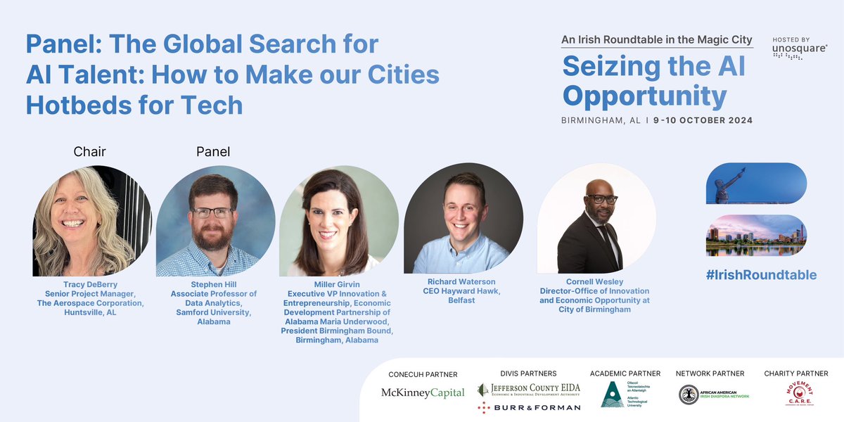 Richard Waterson will be representing Hayward Hawk at the “Irish Roundtable in the Magic City” in Birmingham, Alabama in October!
<a href="/newbelfast/">Máirtín Ó Muilleoir</a> 
 For more details on the event please see the links as below:-aisling-events.com/events/belfast…
 
irishcentral.com/opinion/others…
 
#irishroundtable #AI
