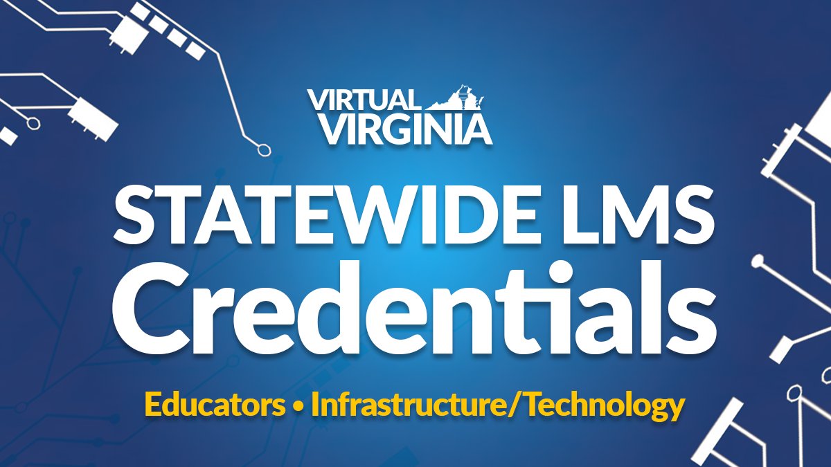 Educators and infrastructure &amp; tech personnel at Virginia public schools &amp; divisions may now earn 2024–2025 Virginia Statewide LMS credentials specific to their roles through a series of free professional learning opportunities. Register now! virtualvirginia.org/pl/lms-credent…