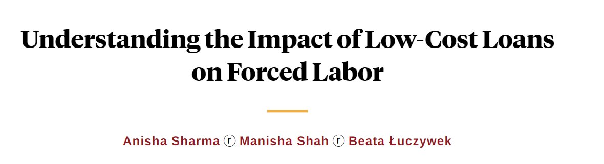 Could low-cost loans help improve working conditions in India’s construction sector? J-PAL affiliate <a href="/Manisha_econ/">Manisha Shah</a> and coauthors Anisha Sharma and Beata Łuczywek explore this question in a 🆕 <a href="/nberpubs/">NBER</a> #workingpaper. 

Read here ➡️nber.org/papers/w32912