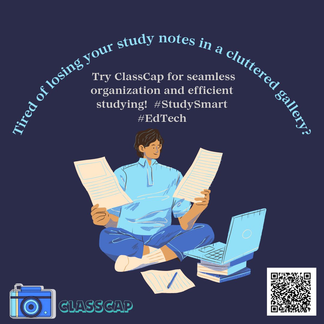 ClassC5762's tweet image. Efficient studying starts with organized notes. Try ClassCap today! 📝✨ 

#classcap #StudyHacks #Organize #StudentSuccess #EdTool #StudentLife #BetterNotes #StudyTools
