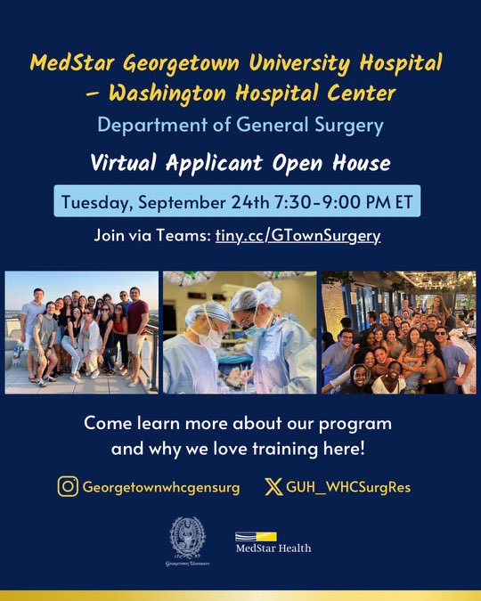 👋🏻 Come join our second virtual open house next Tuesday!

Hear about why we love living in DC, our unique flexibility in training, research opportunities, and more! 🤩 🦾💙