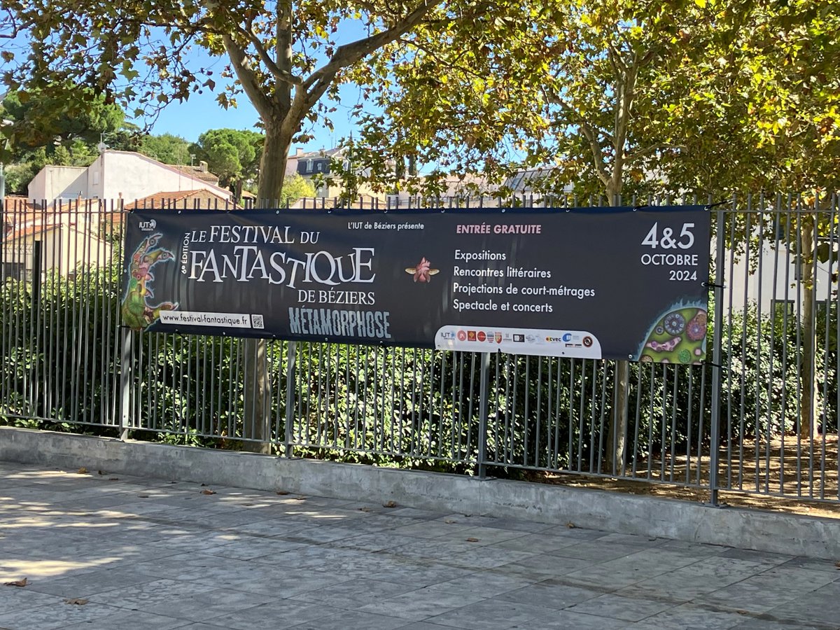 Un très grand merci à la ville de Béziers de nous avoir aidés à déployer la bâche promotionnelle de l’édition 2024 du Festival du Fantastique de Béziers !
J-16 avant #ffb
#banderolle #festival #fantastique #metamorphose #beziers #ffb #herault #concours #illustration #nouvelle