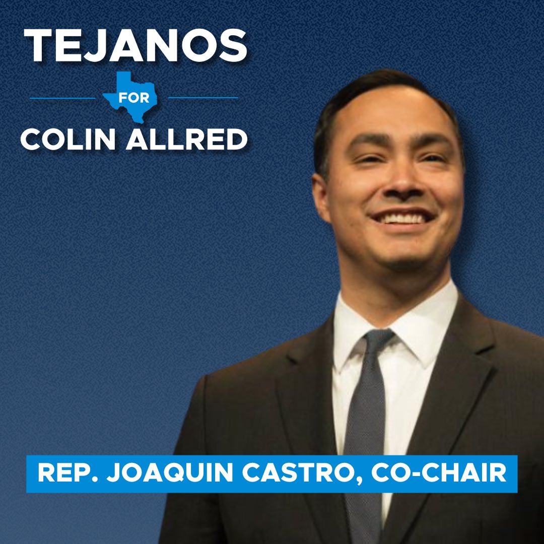 Joaquin Castro (@castro4congress) on Twitter photo I'm excited to join <a href="/ColinAllredTX/">Colin Allred</a> tonight, Wednesday, September 18th at 6:30pm central time to launch Tejanos for Colin Allred. #TodosConAllred
Join us here -> mobilize.us/texasoffense/e… I'm excited to join <a href="/ColinAllredTX/">Colin Allred</a> tonight, Wednesday, September 18th at 6:30pm central time to launch Tejanos for Colin Allred. #TodosConAllred
Join us here -> mobilize.us/texasoffense/e…