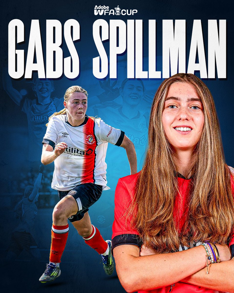 Adobe Women's FA Cup (@adobewfacup) on Twitter photo Gabs Spillman was on fire for <a href="/LTLFC_Official/">Luton Town Ladies Football Club</a> in the #AdobeWomensFACup last year 🔥
In her debut year in the cup, the sixteen year-old scored three goals, becoming pivotal to the Hatters’ historical progression to the fourth round. Her star performances also earned her a dual Gabs Spillman was on fire for <a href="/LTLFC_Official/">Luton Town Ladies Football Club</a> in the #AdobeWomensFACup last year 🔥
In her debut year in the cup, the sixteen year-old scored three goals, becoming pivotal to the Hatters’ historical progression to the fourth round. Her star performances also earned her a dual