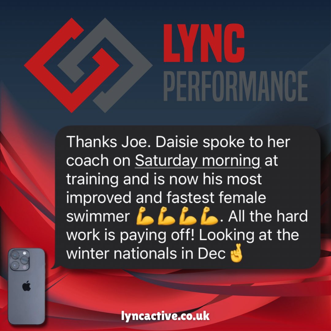 LyncPerformance's tweet image. Great to hear our athletes progressing in their respective sport! 🙌🏼 

Daisie has been a Lync Performance athlete now for the past few months and is making some great progress in the gym and in the pool! 🏊🏻‍♀️ 

Great work Daisie, bring on the nationals in December! 💪🏼🥇