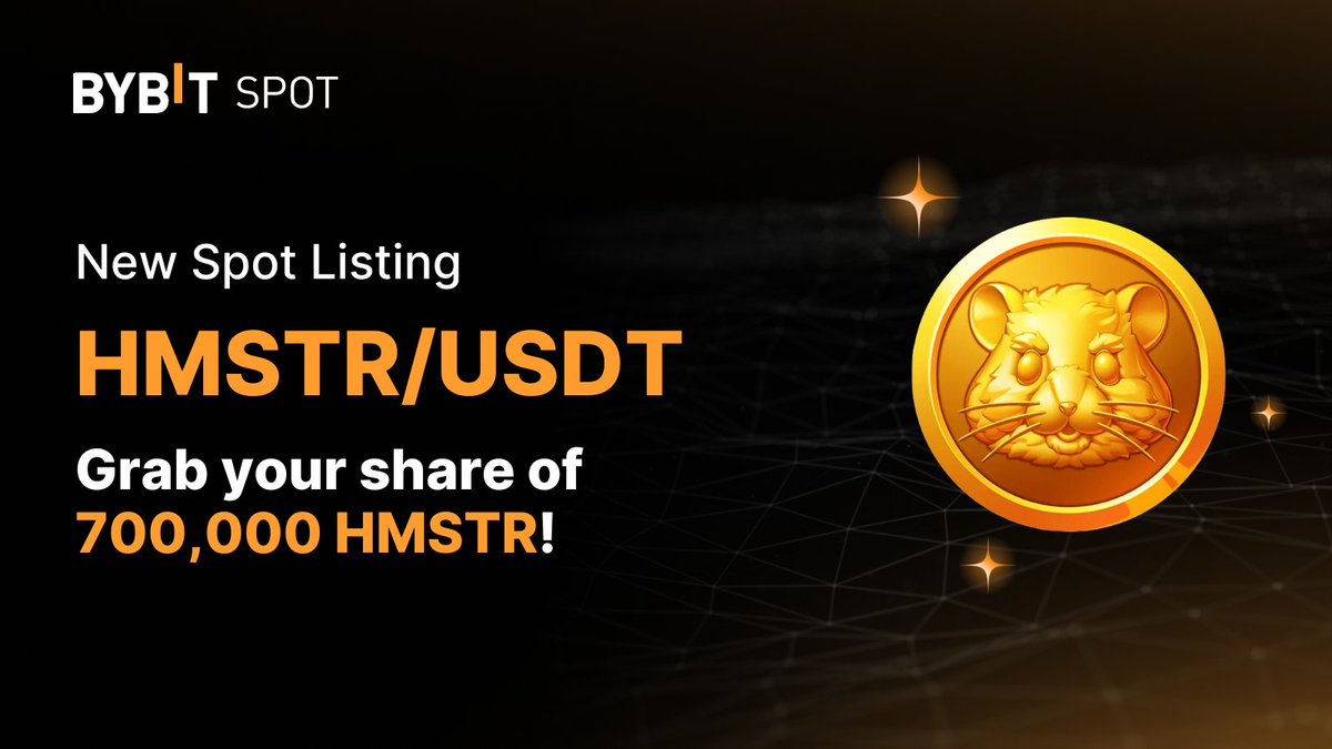 📣 $HMSTR Token Splash is Now Online with Hamster Kombat <a href="/hamster_kombat/">Hamster Kombat</a> 

Listing time: Sep 26, 12PM UTC. Stand a chance to grab a share of the 700,000 HMSTR Prize Pool

🎁 Token Splash: i.bybit.com/1UJynabS
🌐 Learn More: i.bybit.com/1abn5iBm

#TheCryptoArk #BybitListing