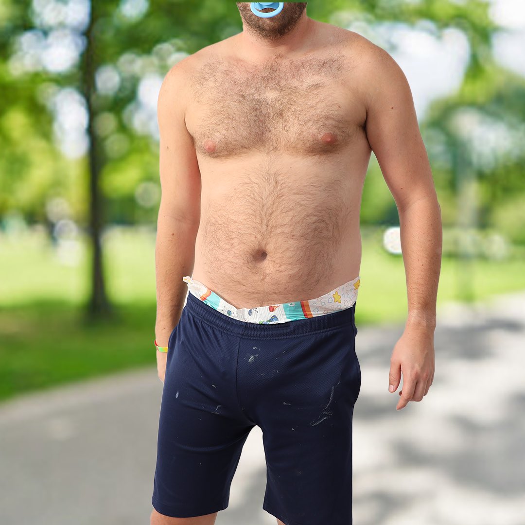 Found an older pic thought I do some edits.   #abdl #gayabdl #diaperlover