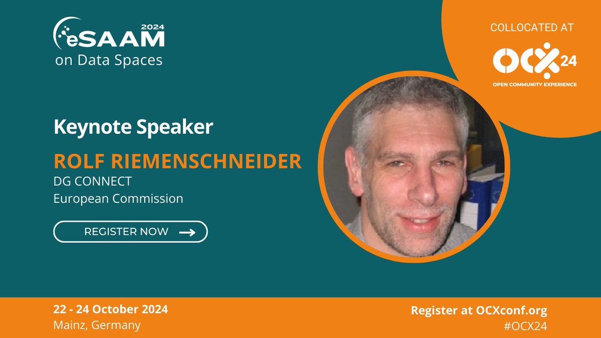 EclipseFdn's tweet image. 🚀 Don’t miss Rolf Riemenschneider&apos;s keynote on &quot;European Data Strategy: From #dataspaces to Platforms with Decentralised Intelligence&quot; at #eSAAM2024 at #OCX24! 

Discover how Europe plans to boost its cloud market and data spaces: hubs.la/Q02Q4Ttw0
@ResearchEclipse