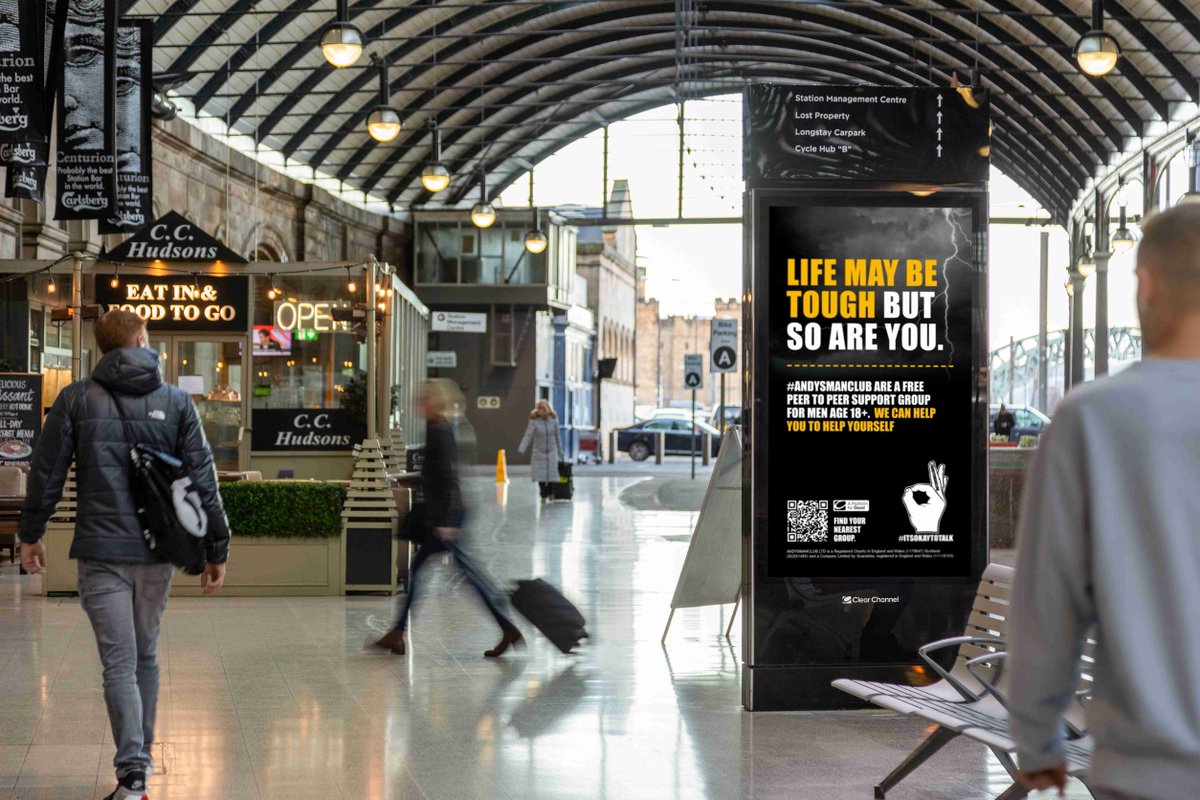 BMO_UK's tweet photo. We have joined forces with @andysmanclubuk charity to host talks for our teams, opening up conversations about menβs mental health, as well as to showcase their latest #DOOH campaign, raising awareness of the support they offer to men all around the UK. #PlatformForGood https://t.co/WULdptfpnU
