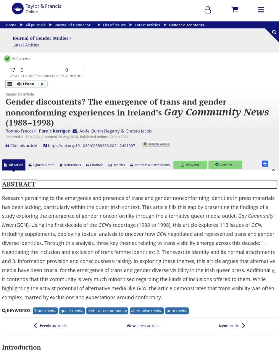 Christo Jacob (@christo__jacob) on Twitter photo Glad to share the publication of my first work with my PhD adviser <a href="/ParaicKerrigan/">Páraic Kerrigan</a> at the <a href="/Gender_Journal/">Journal of Gender Studies</a>
You can find it at this link: tandfonline.com/eprint/YJWQP78… Glad to share the publication of my first work with my PhD adviser <a href="/ParaicKerrigan/">Páraic Kerrigan</a> at the <a href="/Gender_Journal/">Journal of Gender Studies</a>
You can find it at this link: tandfonline.com/eprint/YJWQP78…