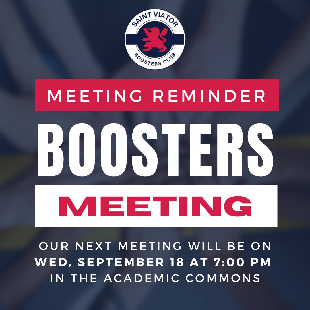 SVLionsBoosters's tweet photo. 🚨Attention all parents of athletes, Team Parents and Coaches🚨

Join us for the Athletic Boosters Club meeting tonight! 
📅 Wednesday, Sept. 20
⏰ 7:00 PM 
📍Academic Commons https://t.co/pv3INxtPNn