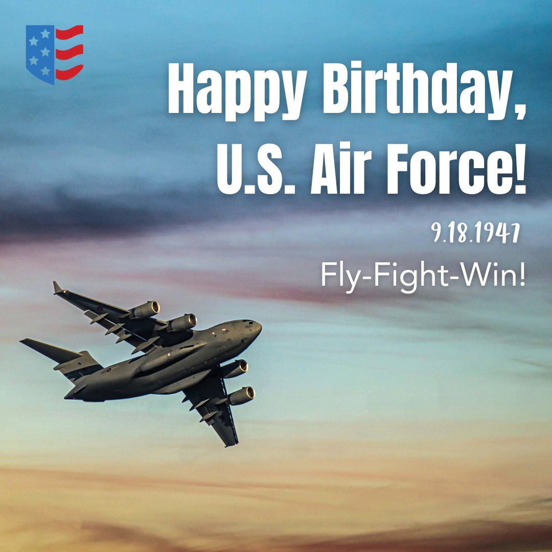 codeofsupport's tweet photo. Happy Birthday to the @usairforce! 🥳
77 years ago today, the U.S. Air Force was established as its own military branch by Congress and President Harry S. Truman. Thank you all who serve to protect our skies at home and abroad! 🇺🇸
#usairforce #usafbirthday #codeofsupport https://t.co/c2jJ0qydDk
