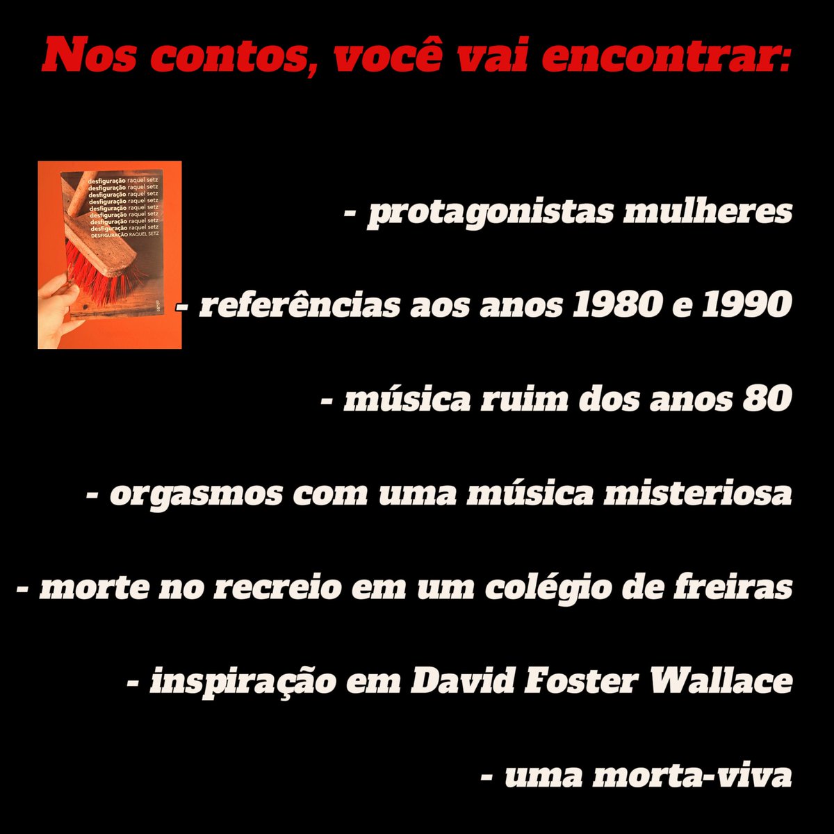 Meu livro de contos "Desfiguração" tá em venda na Amazon:  a.co/d/4BqcDBZ
(quem tem KU leva de graça!)