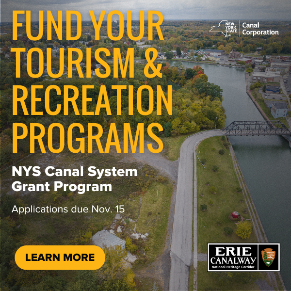 The 2024 NYS Canal System Tourism Infrastructure and Events Grant Program will start accepting applications beginning Oct. 7.

For more information and to apply, visit: eriecanalway.org/resources/gran…