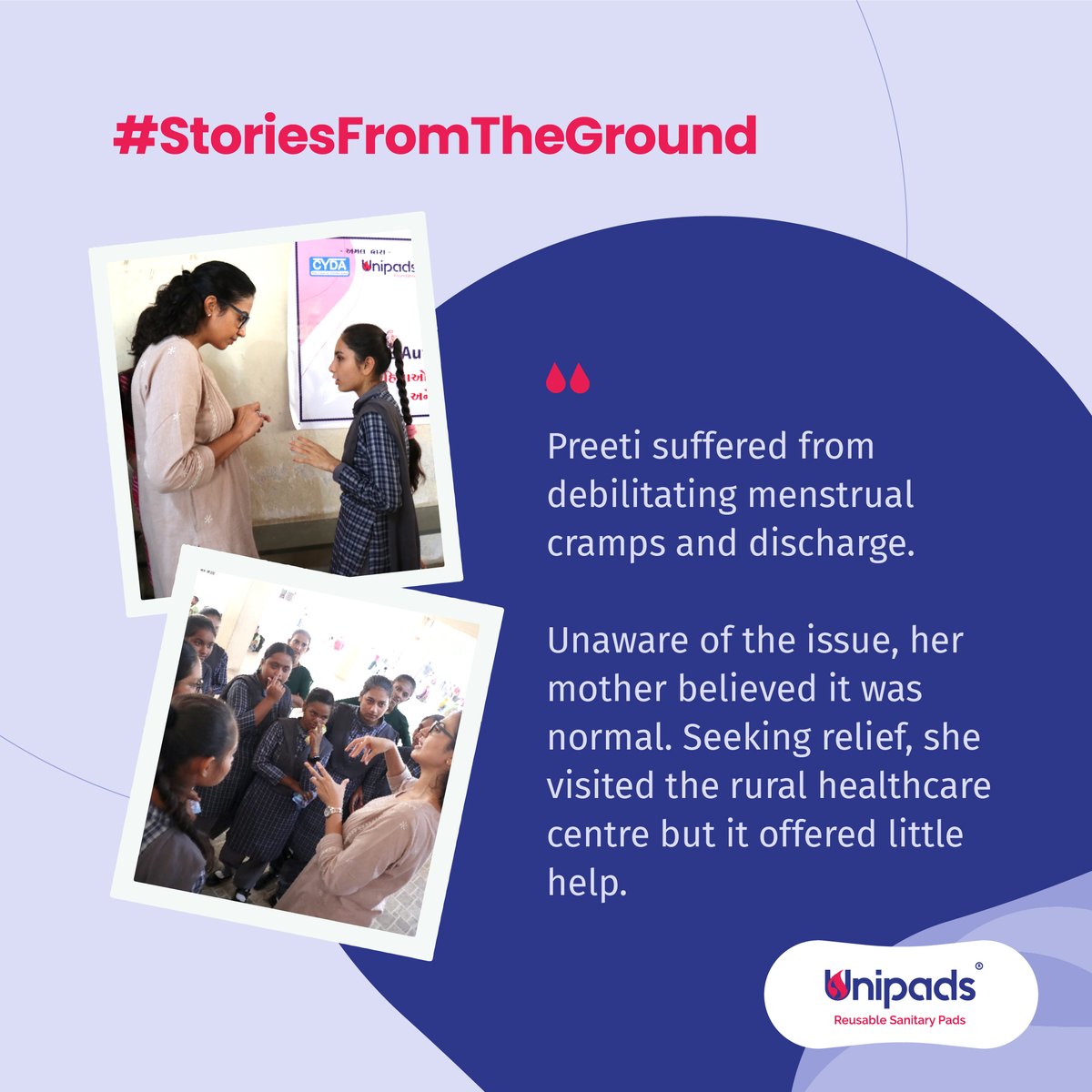 unipads_india's tweet photo. Period poverty goes beyond access to MHM products; it includes knowledge gaps, cultural barriers, and lack of support. Our new series, ‘Stories From the Ground,’ shares real experiences from our outreach programs. Let's tackle this neglected public health issue together!
#unipads https://t.co/GONXLgh944