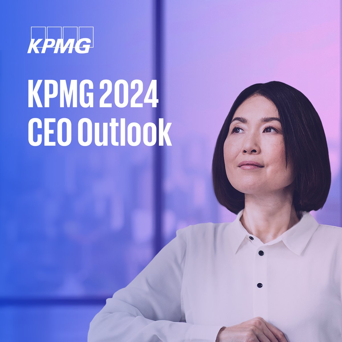KPMG's tweet photo. Over the last ten years, CEOs have faced a number of diverse and complex challenges. How have the evolving landscapes of geopolitics, technology and economics influenced CEOs' current thinking and future planning? Learn about the latest findings and discover key trends from the past decade in this year's #CEOoutlook: https://t.co/fPY5EqJ8Q9