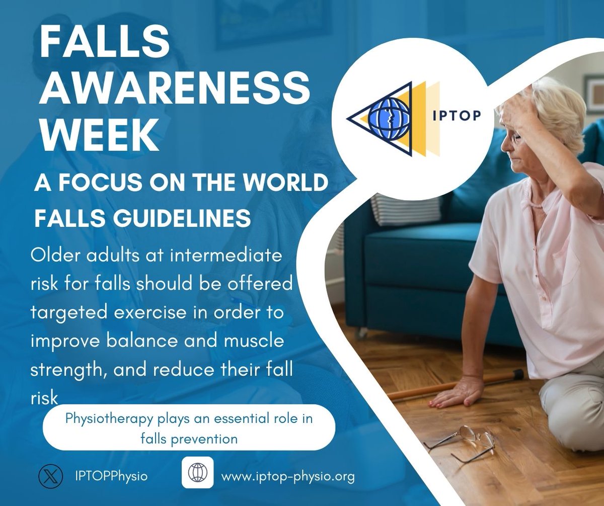 Older people at intermediate risk for falls should be offered targeted exercise in order to improve balance and muscle strength and reduce their falls risk #FallsAwarenessWeek