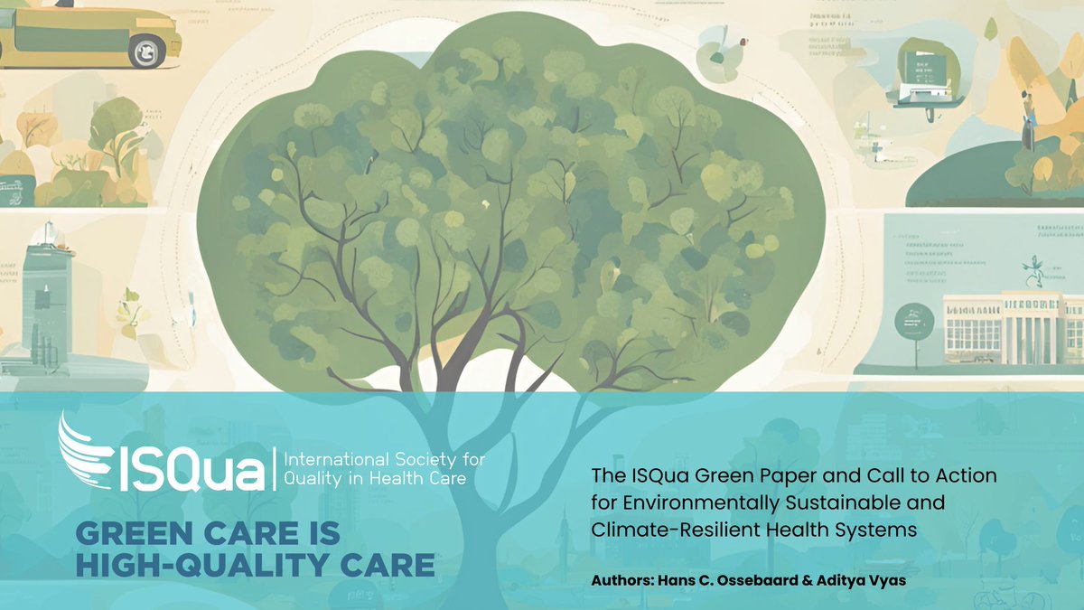 At #ISQua2024, we're launching the ISQua Green Paper: "Green Care is High Quality Care".

Join us on Friday, Sep 27th (10:45-11:30 EET) , for insights into “greenifying” healthcare for a healthier planet and future. 🌱

👉 Learn more here: bit.ly/3TWtUHt