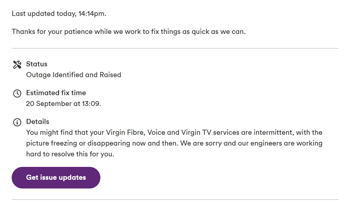 Quantex_HFT's tweet photo. @virginmedia 3rd month into daily issues in the area - so can't book an engineer.  Just a preview of last few days...now another jump of 2 days for fix.  Is anyone actually working on fixing it or you just keep rolling the date forward? https://t.co/ShVrODWVWT