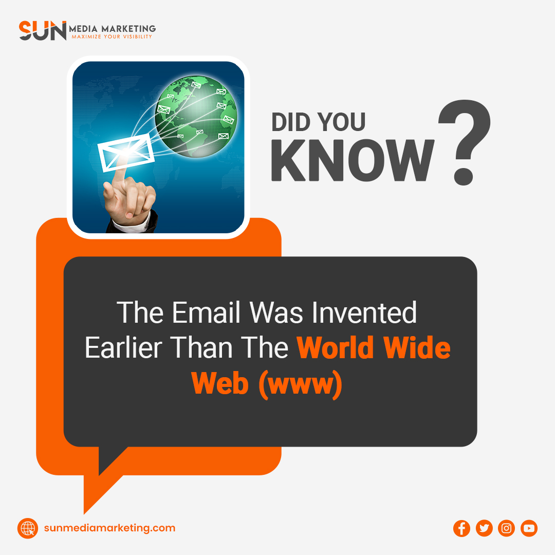 sunmediamktg's tweet image. History byte: Email predates the World Wide Web! 📧✨ Dive into the digital age where communication began before the web we know today. #TechHistory #EmailEvolution
