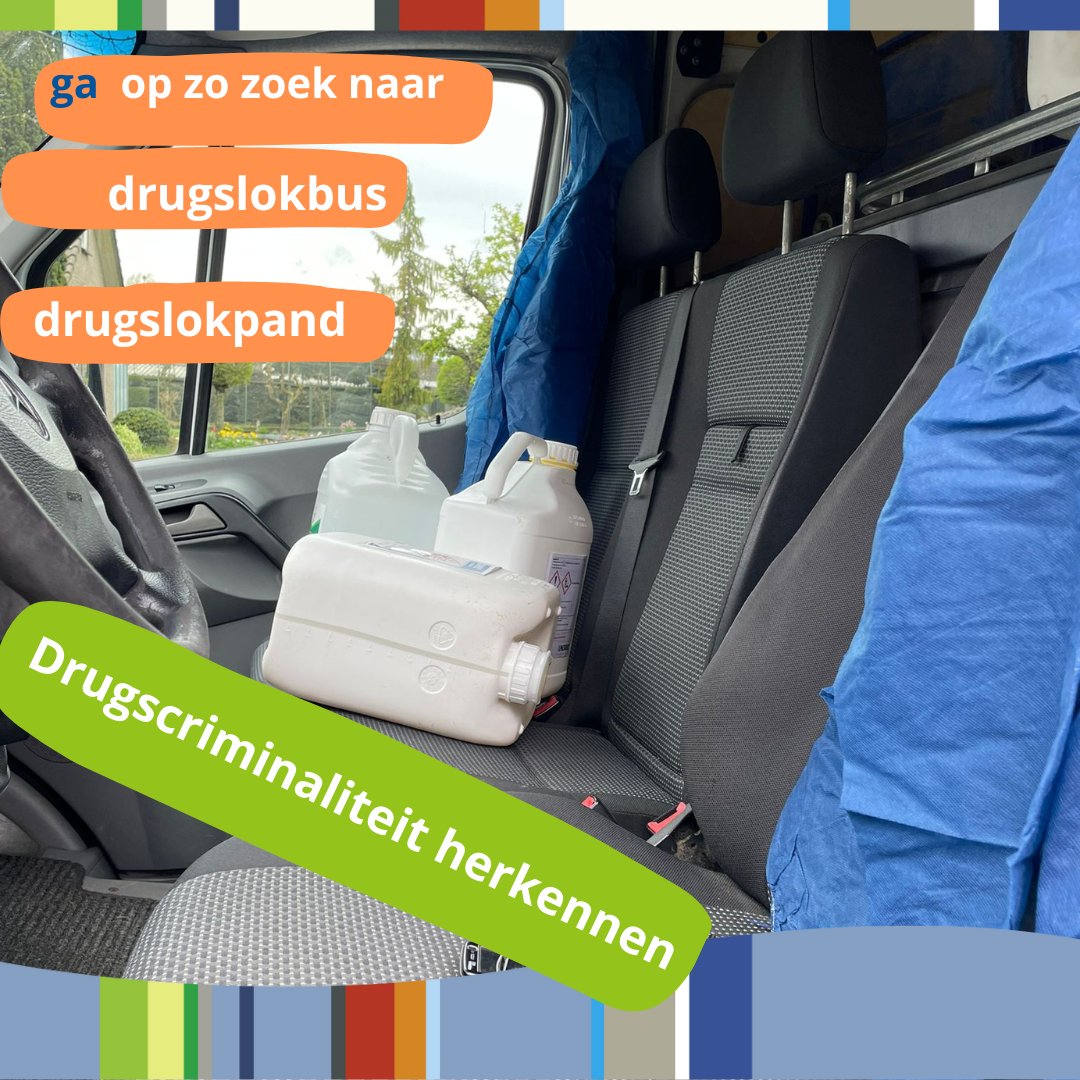 🔍 Kom naar het centrum van Nijkerk en leer drugscriminaliteit herkennen! Van 20 t/m 25 september: vind de drugslokbus en het drugslokpand in het centrum. Mis het niet! #Nijkerk #Drugscriminaliteit #Bewustwording