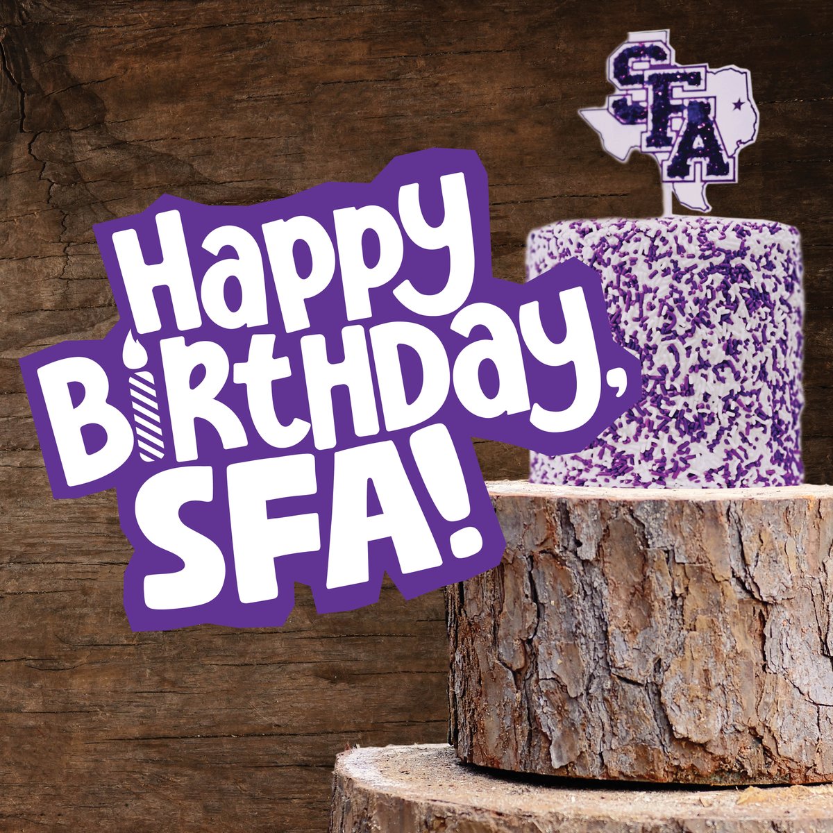 #SFACelebrates 101 years! 🎂🎉

Happy 101st birthday, SFA! We're celebrating more than a century of shaping futures, making friendships and creating lifelong Lumberjacks. Here's to 101 more years of happy mem'ries! 🥳💜🪓🌲